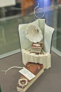 Book scupture found at National Library of Scotland
